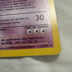 Alakazam #1 Holo French 1st Edition 1999 Pokemon Base Set - Image 4