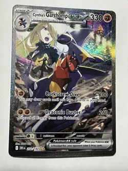 Cynthia's Garchomp EX 232/182 Destined Rivals Holo 330HP Dragon Rare Pokemon TCG - Image 1