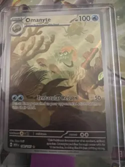 Omanyte 180/165 Pokemon TCG Scarlet Violet 151 Illustration Rare English NM - Image 2