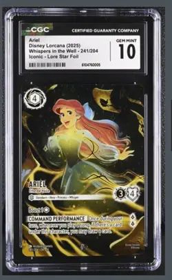 Disney Lorcana Whispers in the Well ARIEL Ethereal Voice 241/204 ICONIC CGC 10 - Image 1