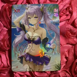 Keqing Genshin Impact DREAM GODDESS XR ACG Waifu HOLO Girl Card - Image 1