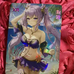 Keqing Genshin Impact DREAM GODDESS XR ACG Waifu HOLO Girl Card - Image 2