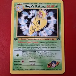 Koga's Kakuna 47/132 Gym Challenge Regular First Edition Pokemon Card LP - Image 1