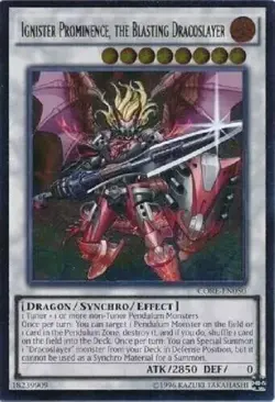 Ignister Prominence, the Blasting Dracoslayer Yu-Gi-Oh! CORE-EN050 1st Ultimate - Image 1