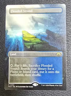 Flooded Strand (Borderless) Modern Horizons 3 Regular MTG NM Magic Card - Image 1
