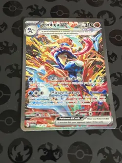 Pokemon TCG Greninja EX Twilight Masquerade Card 214/167 Mint Condition - Image 1