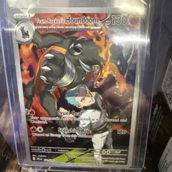 Pokemon TCG Team Rockets Houndoom Illustration Rare Card 191/182 Destined Rivals - Image 1