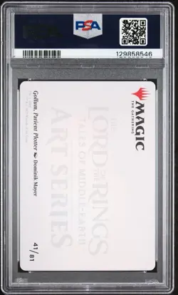 Magic The Gathering Gollum, Patient Plotter Art Card - Gold Stamp PSA 10 - Image 2
