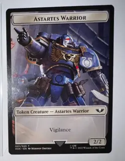 MTG ASTARTES WARRIOR/CHERUBAEL TOKEN CARD 013/023 T - Image 1