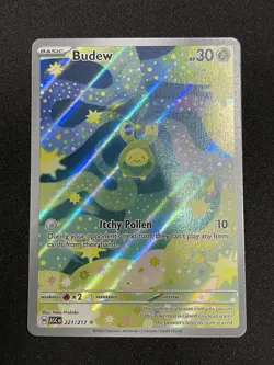 Pokemon TCG Budew 221/217 Full Art Holo Basic Grass Card Stock Yoko Hishida 2026 - Image 2