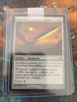 Sword of Feast and Famine Mirrodin Besieged, NM, MTG, Magic, FREE SHIPPING! - Image 1