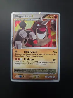 2008 Pokemon Rhyperior LV.X DP29 Diamond & Pearl Black Star Promo [LP/MP] - Image 2