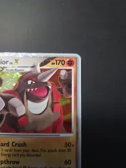 2008 Pokemon Rhyperior LV.X DP29 Diamond & Pearl Black Star Promo [LP/MP] - Image 4