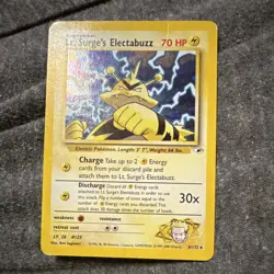 Pokemon TCG Lt. Surge's Electabuzz Gym Heroes 6/132 Rare Holo 70 HP Basic - Image 1