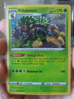 Rillaboom 014/202 Cosmos Holo SWIRLS Sword & Shield Promo Rare Pokemon TCG NM - Image 1