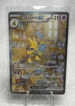 Pokemon Alakazam ex Full Art Holo Special Illustration Rare 201/165 SV151 TCG - Image 1