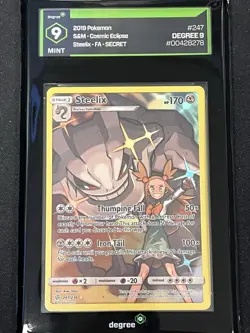 Pokemon TCG Steelix 247/236 Secret Rare Sun & Moon Cosmic Eclipse Grade 9 Mint! - Image 1