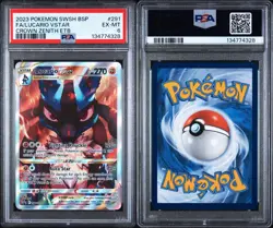 2023 POKEMON SWSH BLACK STAR PROMO | CROWN ZENITH ETB FA/LUCARIO VSTAR 291 PSA 6 - Image 3
