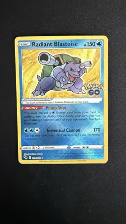 Radiant Blastoise 018/078 Pokemon Go - Near Mint - Image 1