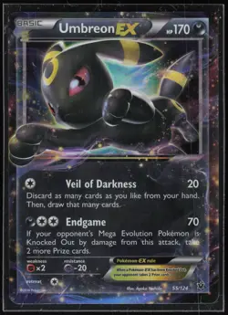 Pokemon TCG Umbreon EX #55/124 XY - Fates Collide - Image 1