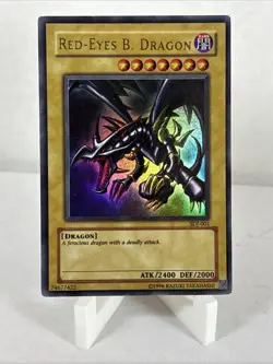 Yugioh Red-Eyes B. Dragon SDJ-001 Ultra Rare MP Holo - Image 1