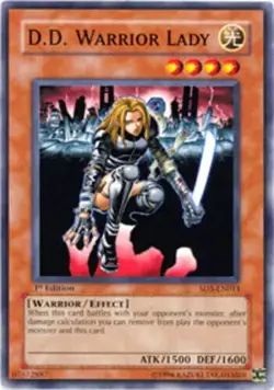 D.D. Warrior Lady SD5-EN011 1st Common Moderate Play Yu-Gi-Oh DNA GAMES - Image 1
