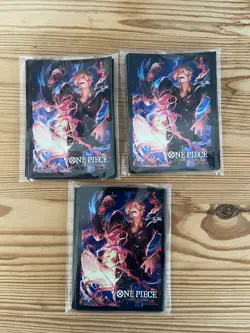 Sanji Promotion Sleeve 2024 One Piece TCG Official 10 piece Sleeves BANDAI x3 - Image 1