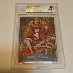 One Piece Monkey D. Luffy Promo Foil P-043 Special Prize BGS 10 2023 - Image 1