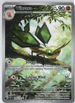 Vibrava 206/191 SSP Surging Sparks Illustration Rare NM Art Pokemon Card - Image 1