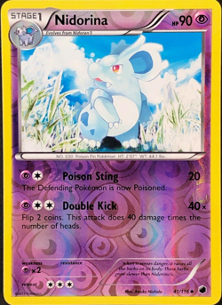 Nidorina 41/116 Plasma Freeze | Reverse Holo | NM | Pokemon Trading Card TCG - Image 1