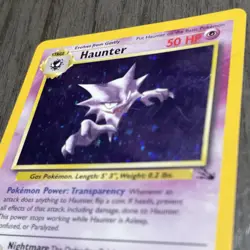 POKEMON HAUNTER #6/62 - HOLO RARE - FOSSIL UNLIMITED - 50HP TCG CARD - Image 1