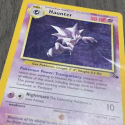 POKEMON HAUNTER #6/62 - HOLO RARE - FOSSIL UNLIMITED - 50HP TCG CARD - Image 2