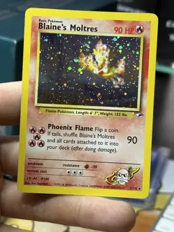 #2 Blaine's Moltres 1/132 Gym Heroes 2000 Holo Rare WOTC Pokemon Card TCG - Image 3