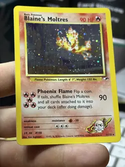 #2 Blaine's Moltres 1/132 Gym Heroes 2000 Holo Rare WOTC Pokemon Card TCG - Image 4
