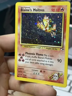 #2 Blaine's Moltres 1/132 Gym Heroes 2000 Holo Rare WOTC Pokemon Card TCG - Image 5