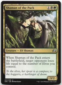 MTG Shaman of the Pack U Magic Origins 217 LP - Image 1