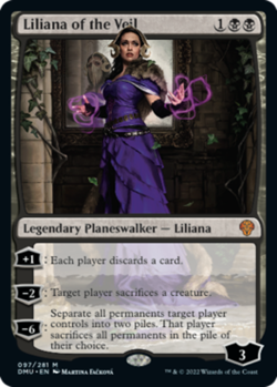 1x Liliana of the Veil - Foil Light Play MTG Magic - Kid Icarus - - Image 1