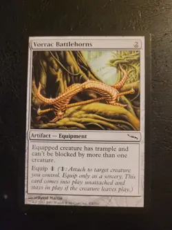 MTG Magic the Gathering Vorrac Battlehorns (271/306) Mirrodin Equipment LP - Image 1