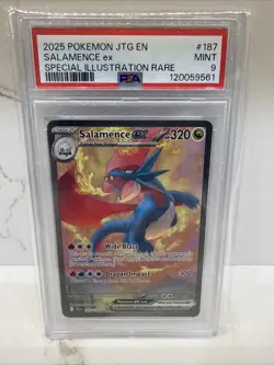 2025 Pokemon Journey Together Salamence Ex #187 SIR PSA 9 - Image 1