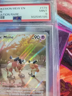 Mr Mime 179/165 Alternative Art IR Illustration Rare Pokemon Card PSA 9 - Image 4
