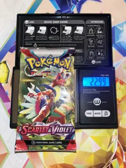 VERY HEAVY 22.99g Scarlet And Violet Base Pokemon TCG Booster Pack - Image 1