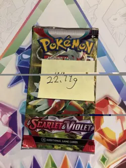 VERY HEAVY 22.99g Scarlet And Violet Base Pokemon TCG Booster Pack - Image 2