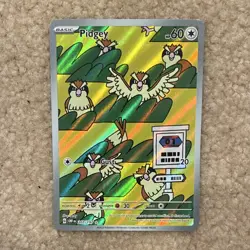 Pokemon Pidgey SV03: Obsidian Flames 207/197 2023 Basic HP60 Holo Gust 20 - Image 1
