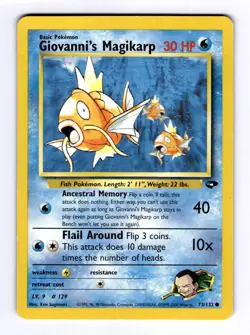 Giovanni's Magikarp Gym Challenge #073 (2000) Common NM Pokemon - Image 1