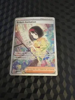 Pokemon TCG Scarlet & Violet Trainer Supporter Erika's Invitation 203/165 - Image 1