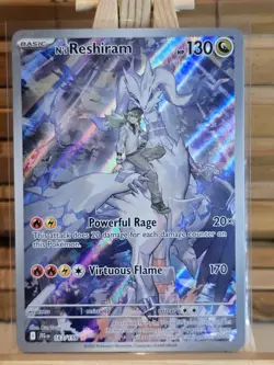 N's Reshiram 167/159 Sv09: Journey Together Holo Illustration Rare Pokemon NM/M - Image 1