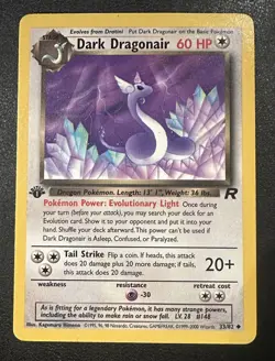 Pokemon 1st Edition Team Rocket Dark Dragonair 33/82 - Image 1