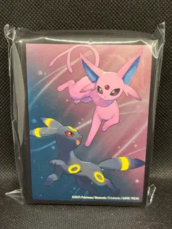 Pokemon Prismatic Evolutions Umbreon & Espeon - Mini Figure, Pin & Sleeves only - Image 2