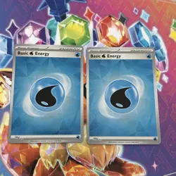 Basic Water Energy SVE 011 Reverse Holo Pokemon Prismatic Evolutions X2 - Image 1