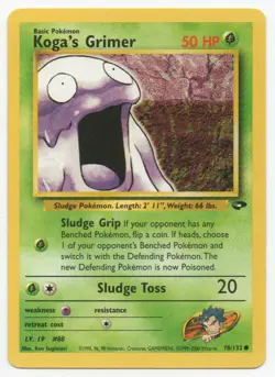 2000 Pokemon TCG Koga's Grimer Gym Challenge #78 - Image 1